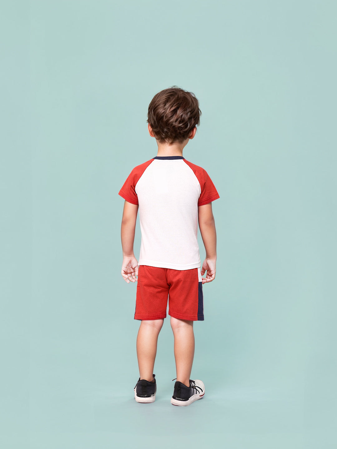 Boys' Printed Cotton T-Shirts and Shorts Set