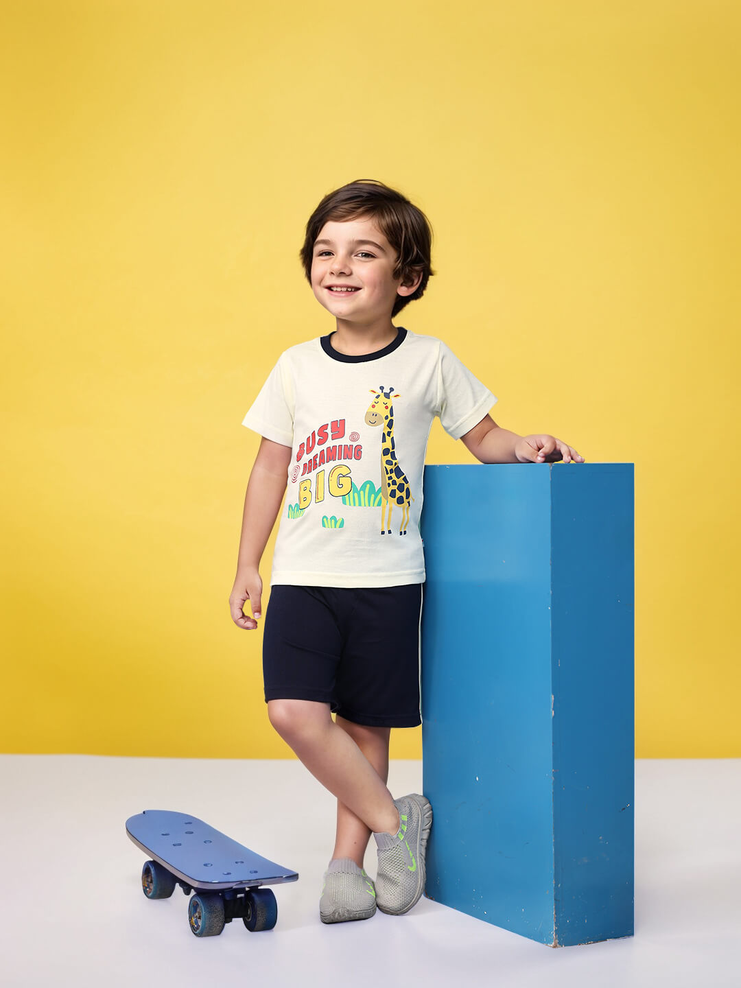 Toonyport Animal Printed Cotton T-Shirt & Shorts Summer Set For Boys
