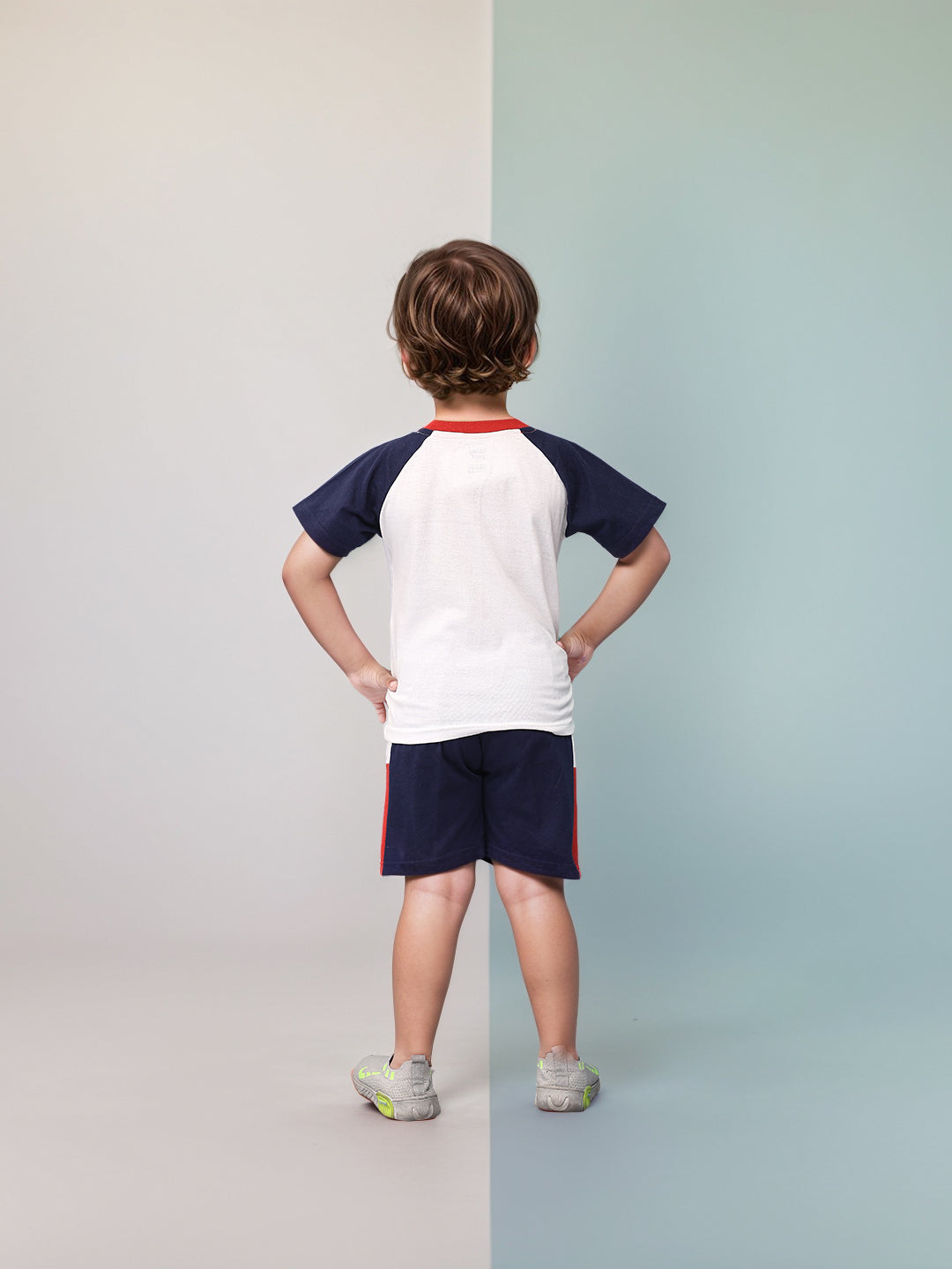 Boys' Printed Cotton T-Shirts and Shorts Set
