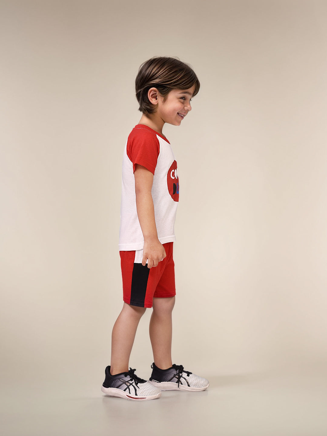 Boys' Printed Cotton T-Shirts and Shorts Set