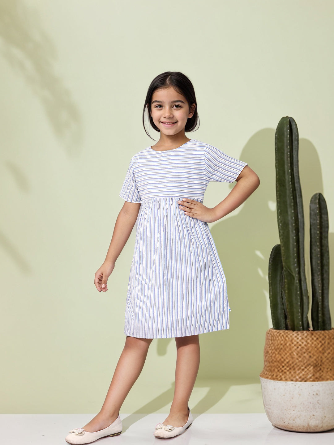 Toonyport Girls Printed Fit & Flare Dress