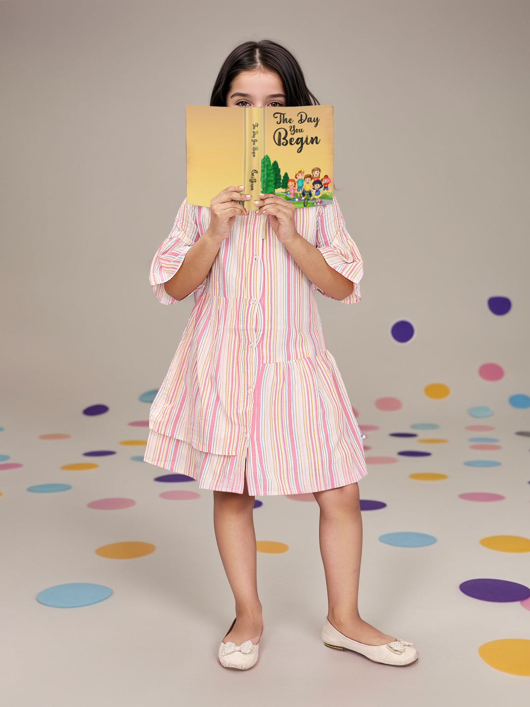 Toonyport Girls Printed Fit & Flare Dress