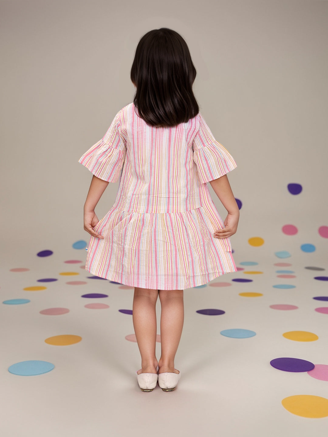 Toonyport Girls Printed Fit & Flare Dress