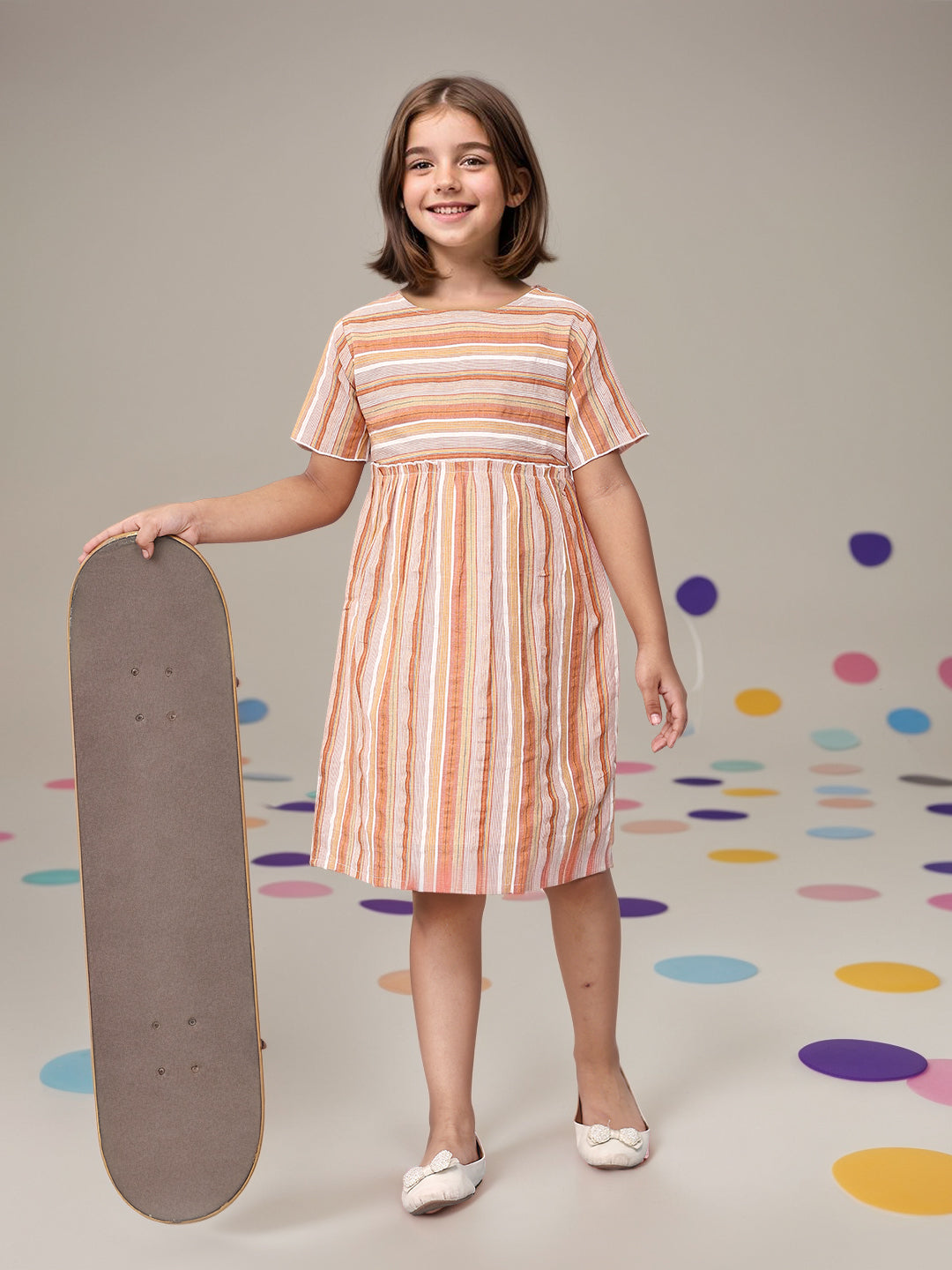 Toonyport Girls Printed Fit & Flare Dress