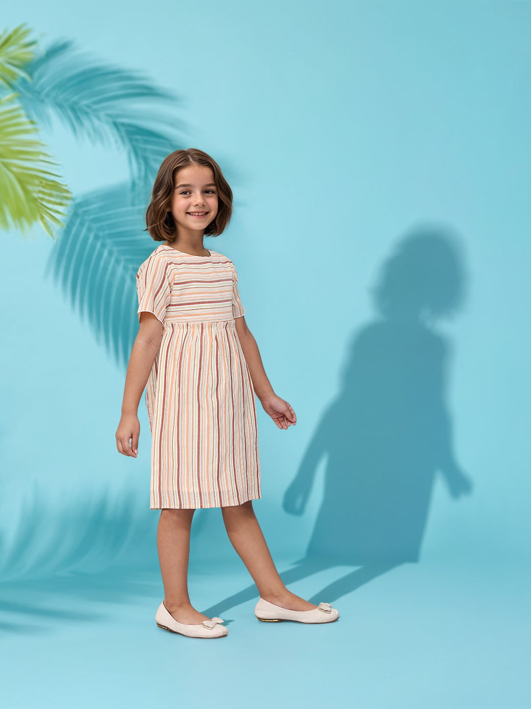 Toonyport Girls Printed Fit & Flare Dress