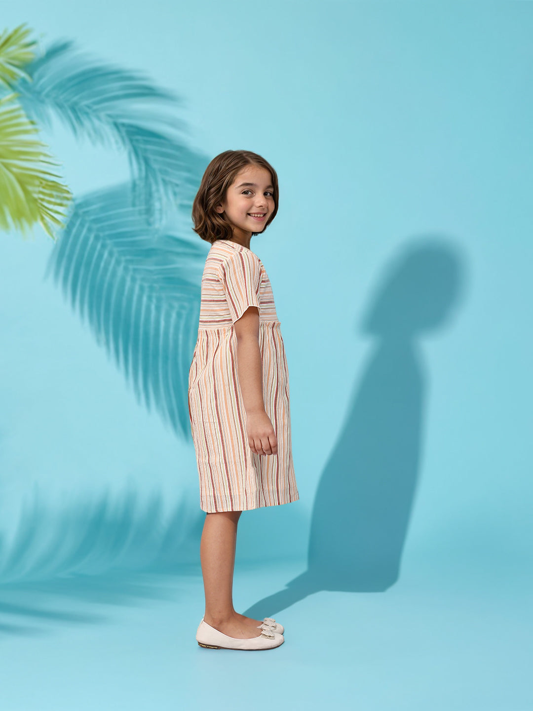 Toonyport Girls Printed Fit & Flare Dress