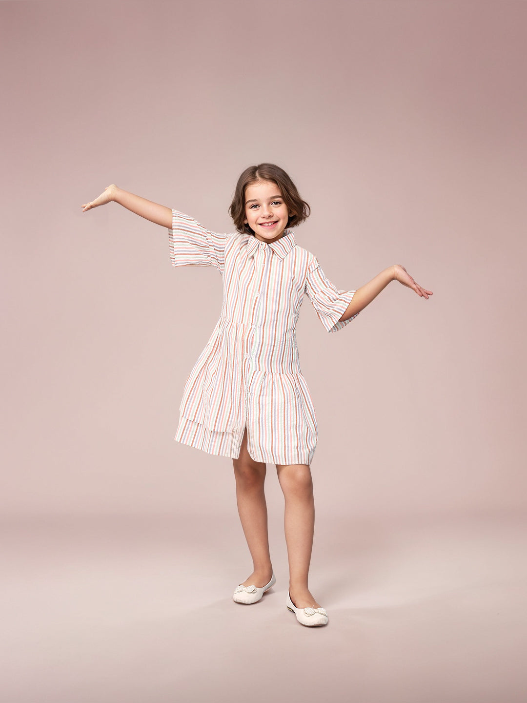 Toonyport Girls Printed Fit & Flare Dress