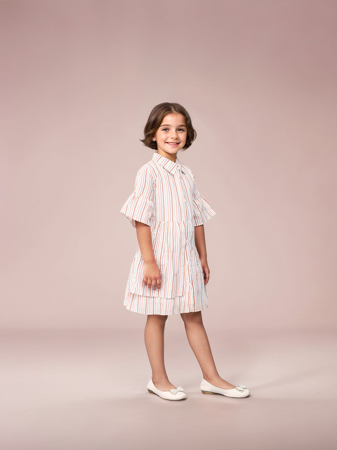 Toonyport Girls Printed Fit & Flare Dress