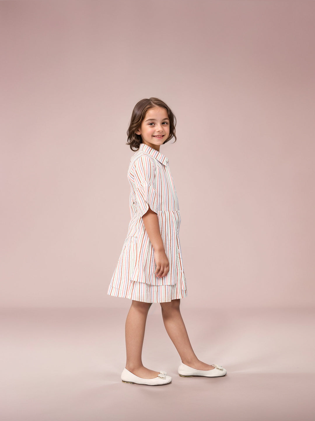 Toonyport Girls Printed Fit & Flare Dress