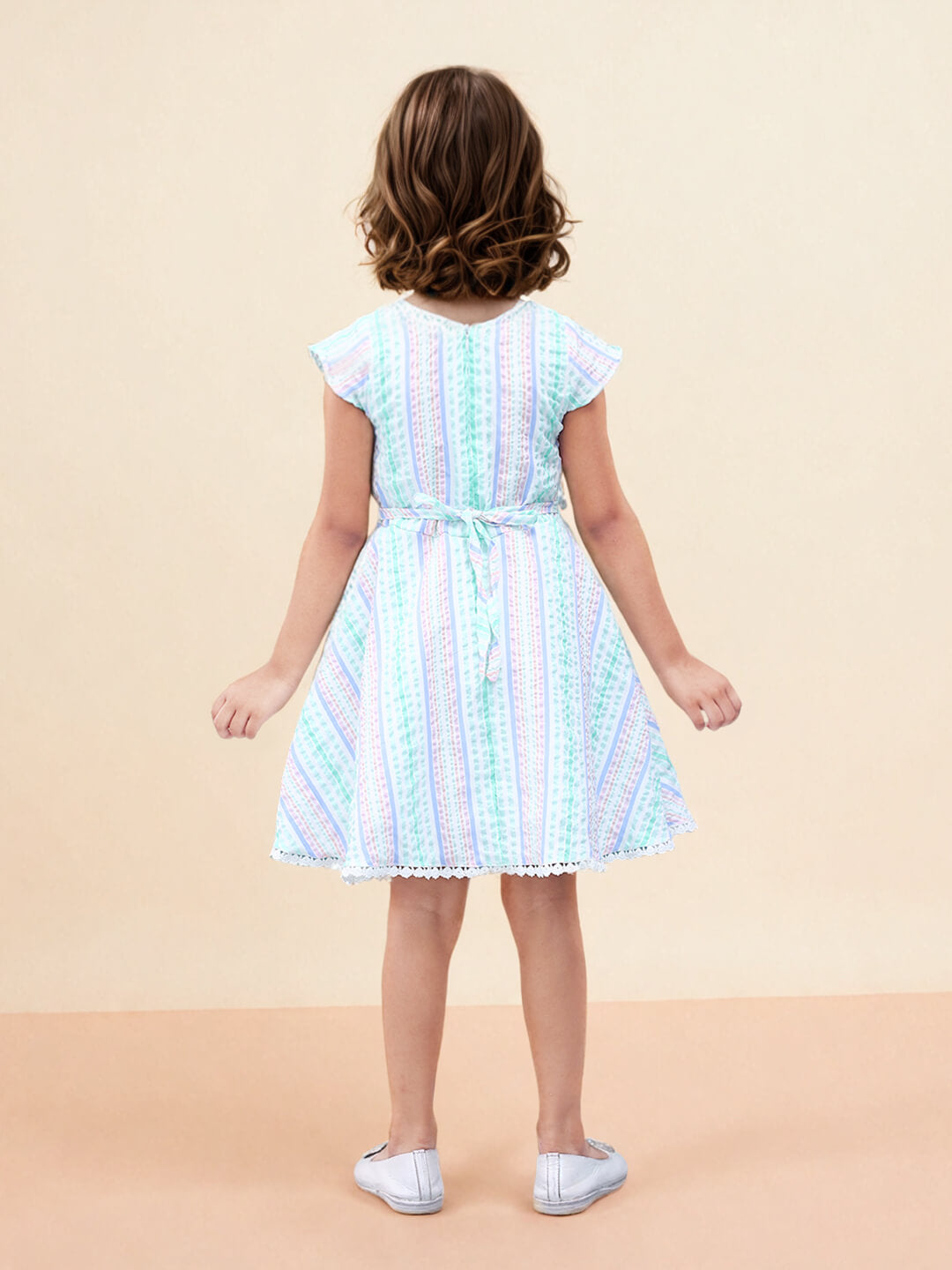 Toonyport Girls Printed Fit & Flare Dress