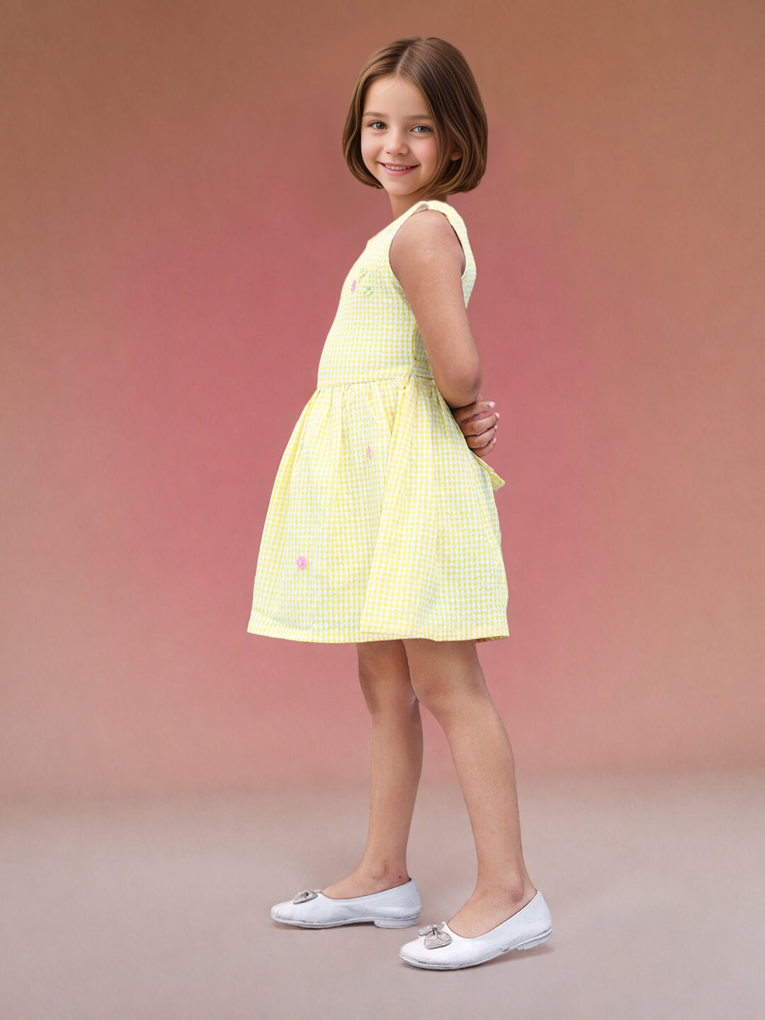 Toonyport Girls Printed Fit & Flare Dress