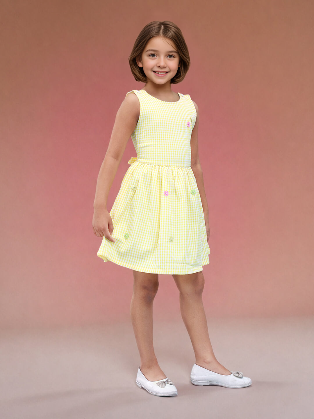 Toonyport Girls Printed Fit & Flare Dress