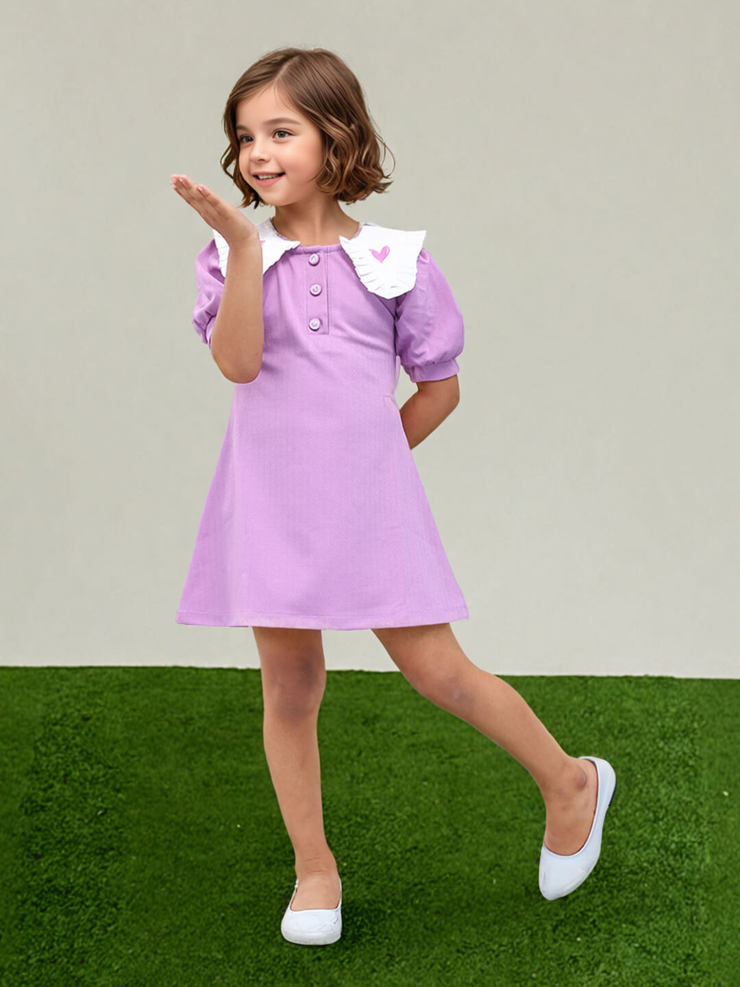 Toonyport Girls Printed Fit & Flare Dress