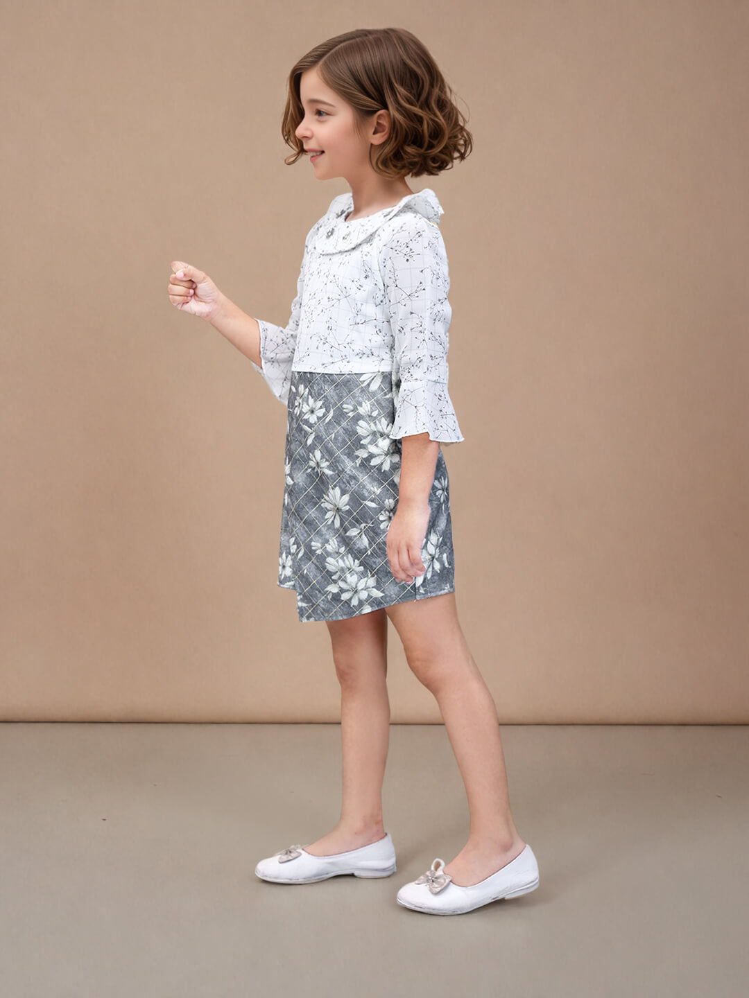 Toonyport Girls Printed Fit & Flare Dress