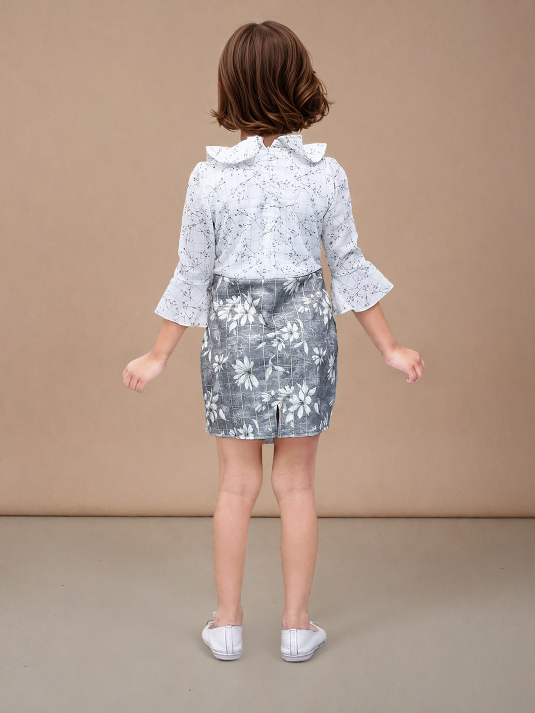 Toonyport Girls Printed Fit & Flare Dress