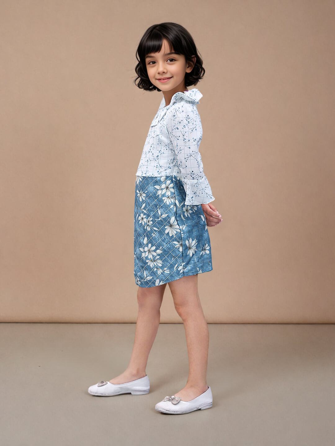 Toonyport Girls Printed Fit & Flare Dress