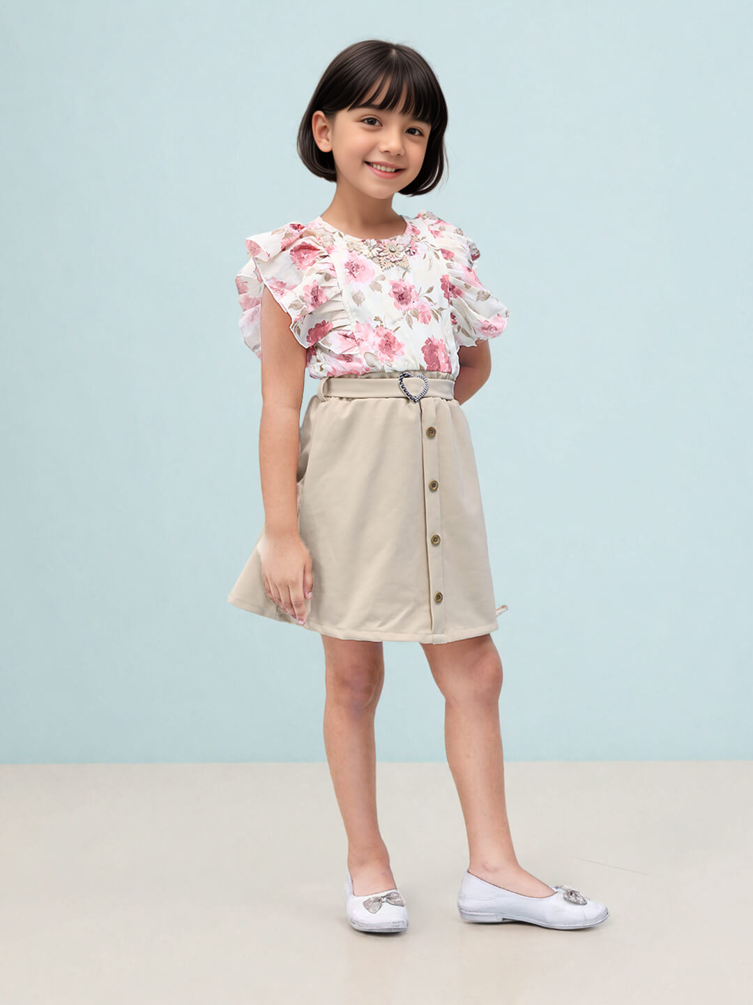 Toonyport Girls Printed Fit & Flare Dress