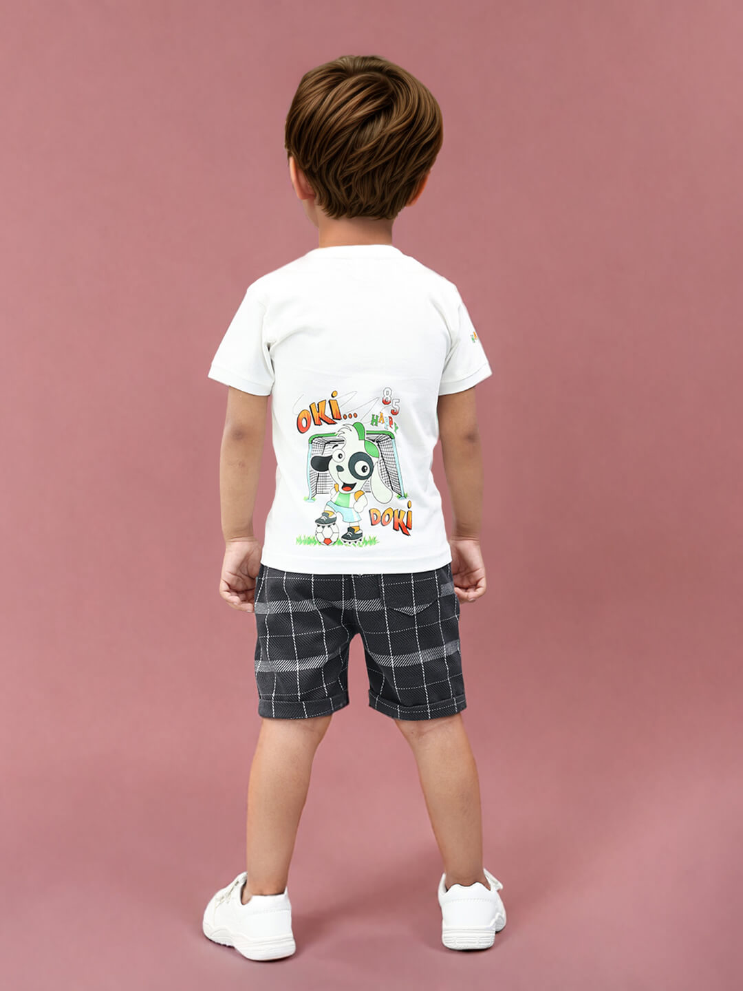 Urban Style: Boys' Cotton Printed Premium Denim Pant Set