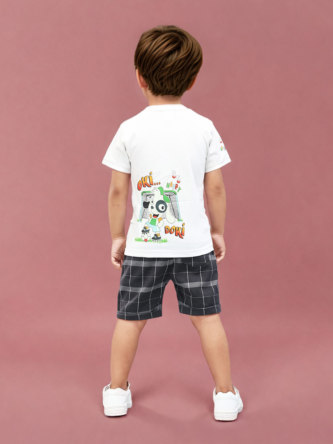 Urban Style: Boys' Cotton Printed Premium Denim Pant Set