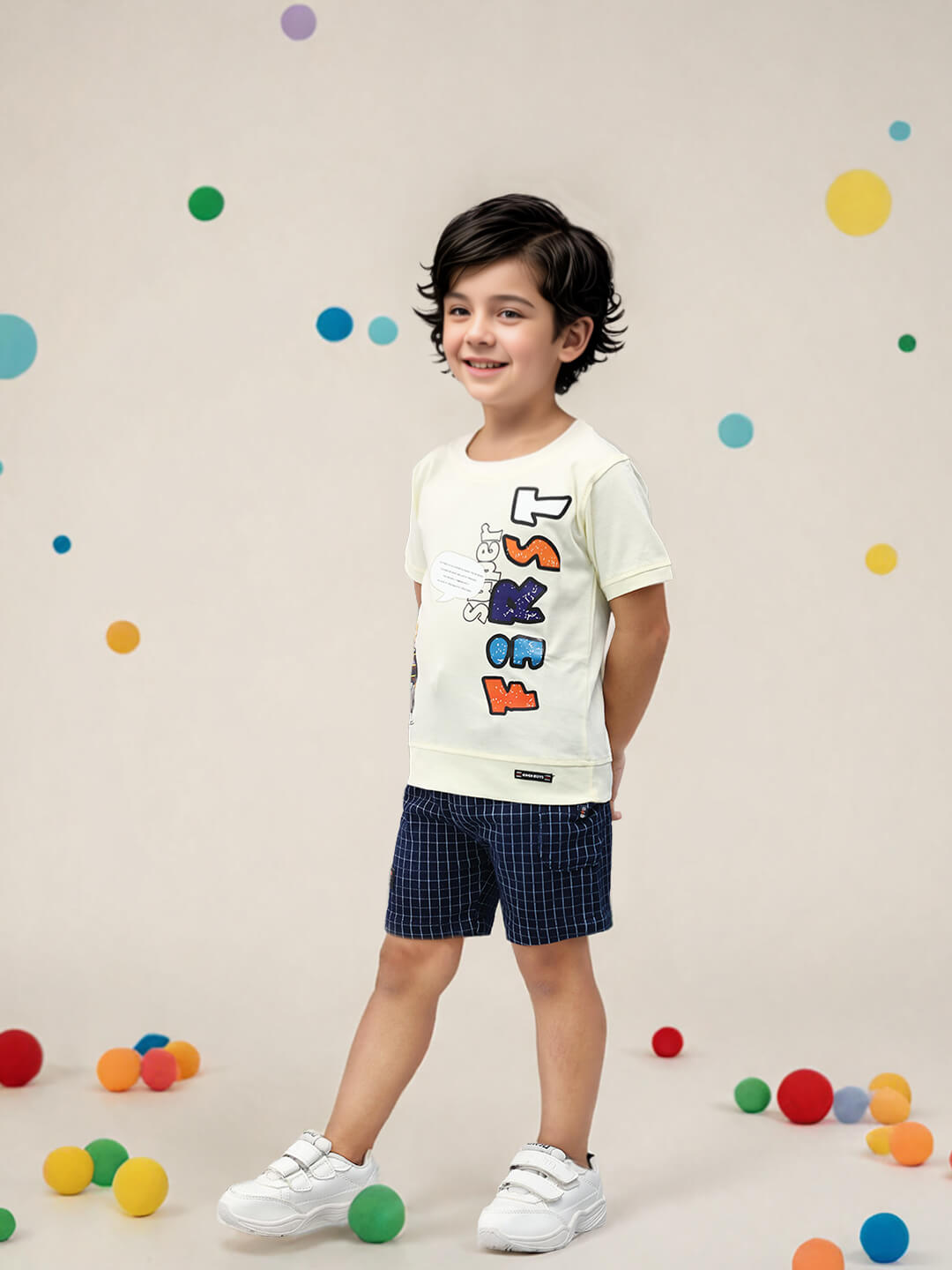 Kickoff Style: Boys' Cotton Printed Premium Denim Pant Set