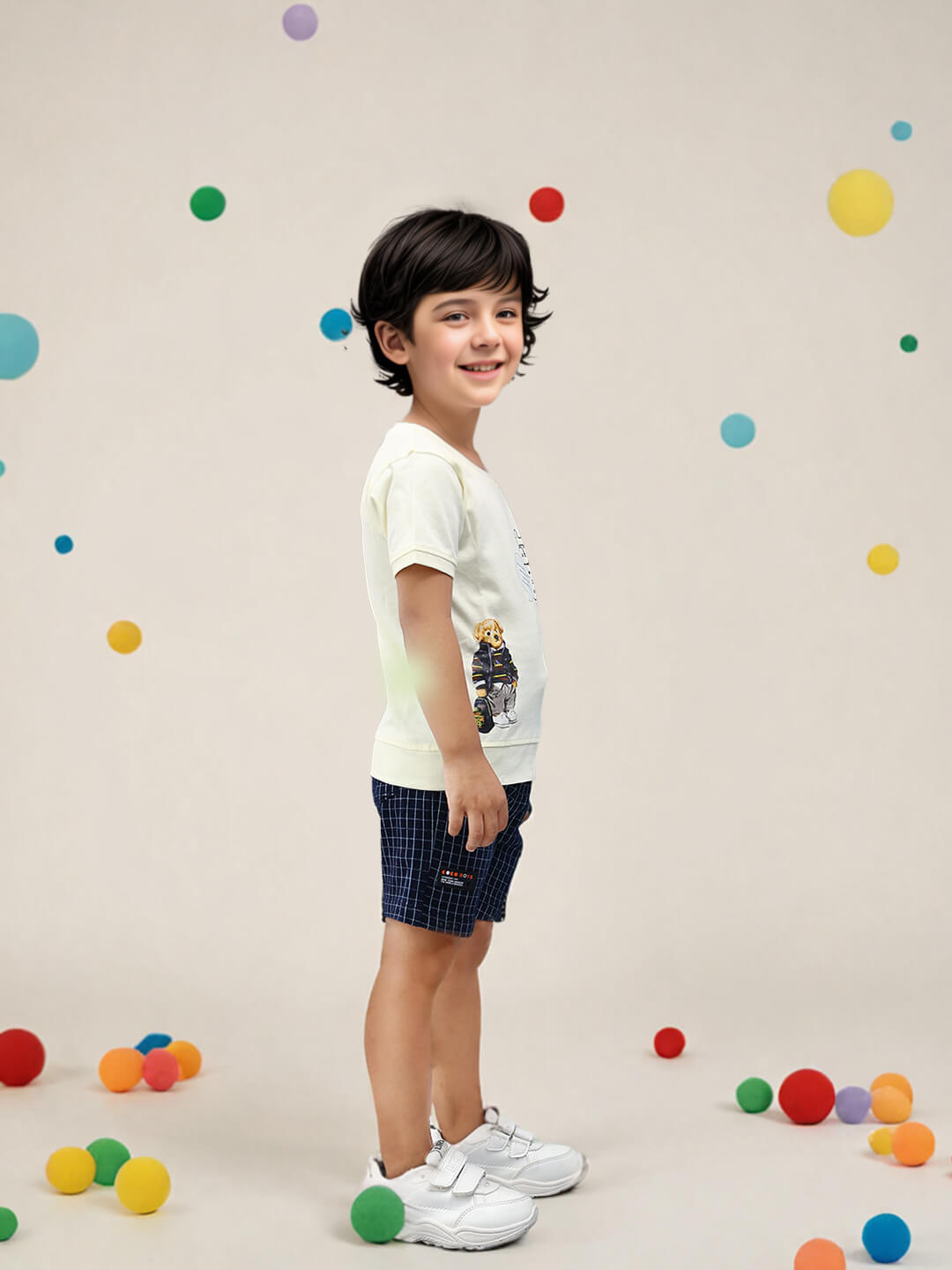 Kickoff Style: Boys' Cotton Printed Premium Denim Pant Set