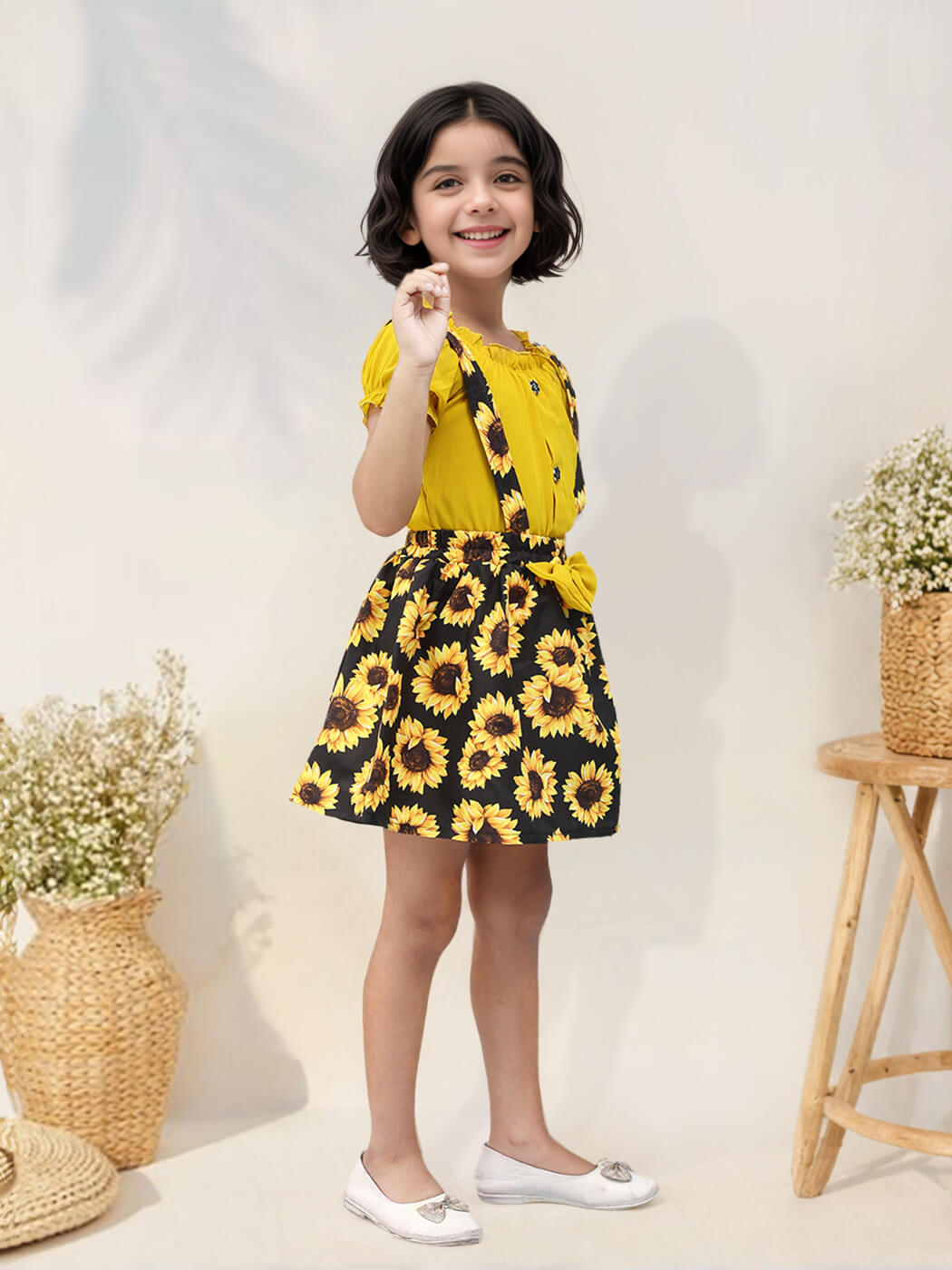 Toonyport Girls Printed Fit & Flare Dress