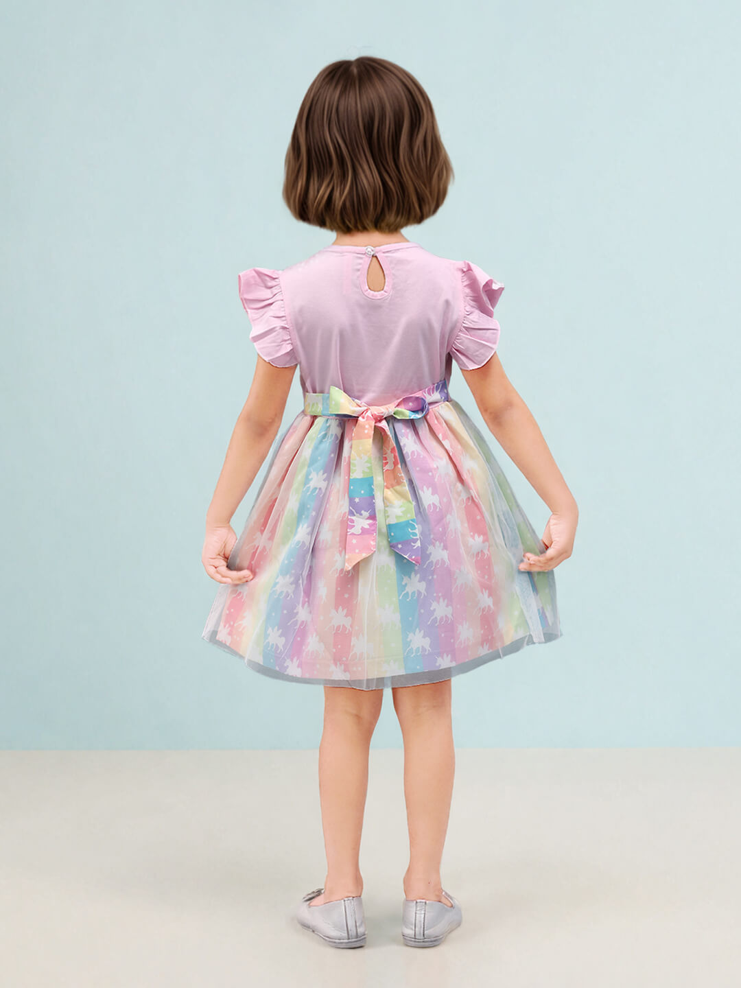 Toonyport Girls' Fit and Flare Unicorn Dress