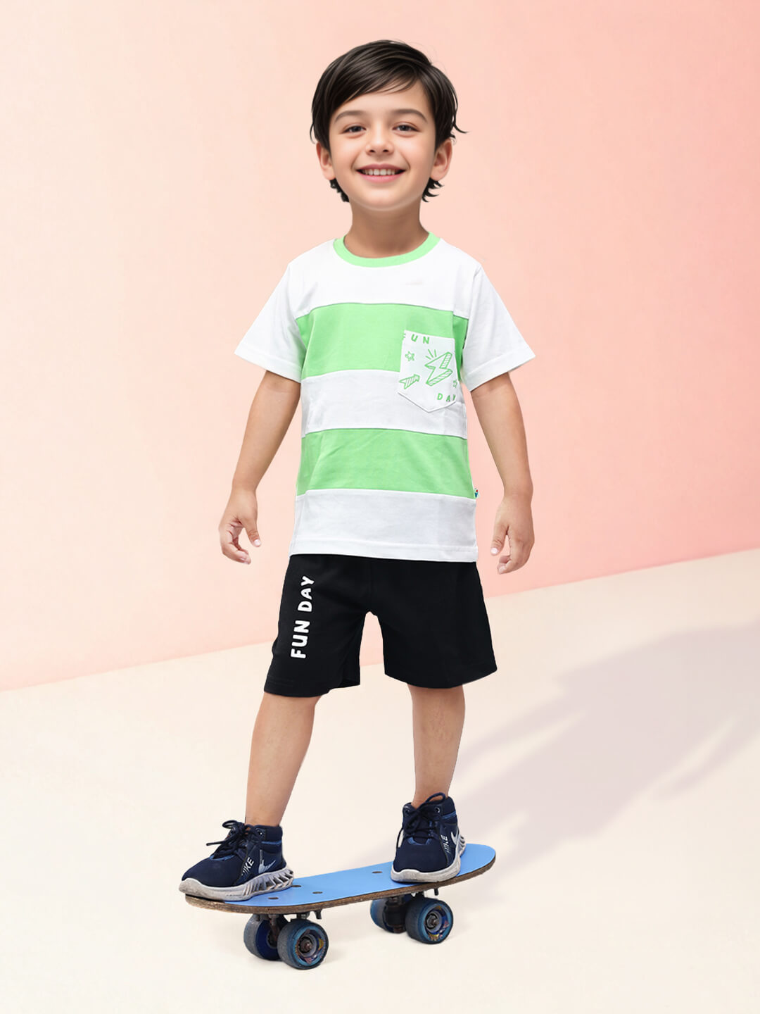 Cool & Classy: Boys' Striped Cotton Premium Clothing Set