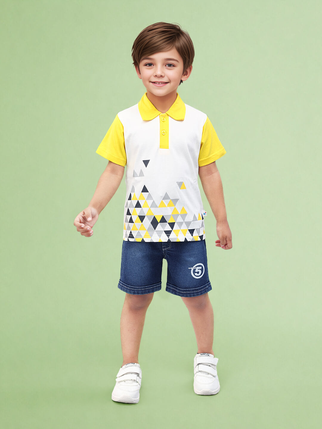 Denim Daze: Boys' Cotton Printed Premium Clothing Set