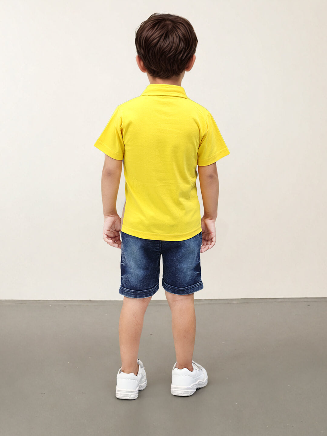 Bright & Bold Boys' Teddy Printed Premium Denim Pant Set