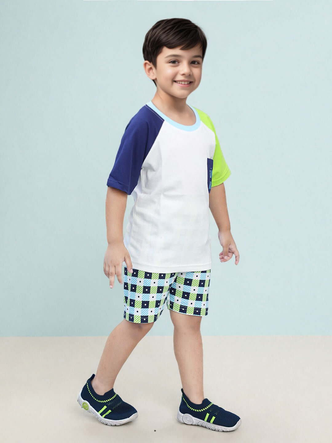 Playful Adventures: Boys' Fun Day Cotton Printed Premium Clothing Set