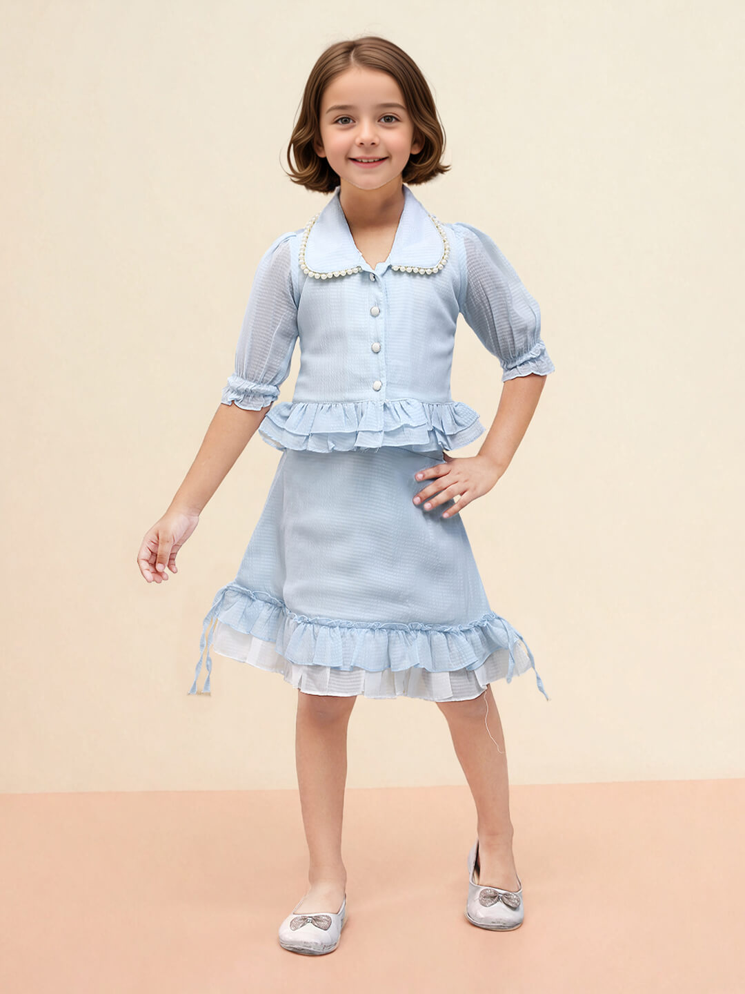 Toonyport Girls Ruffled Skirt & Top Set