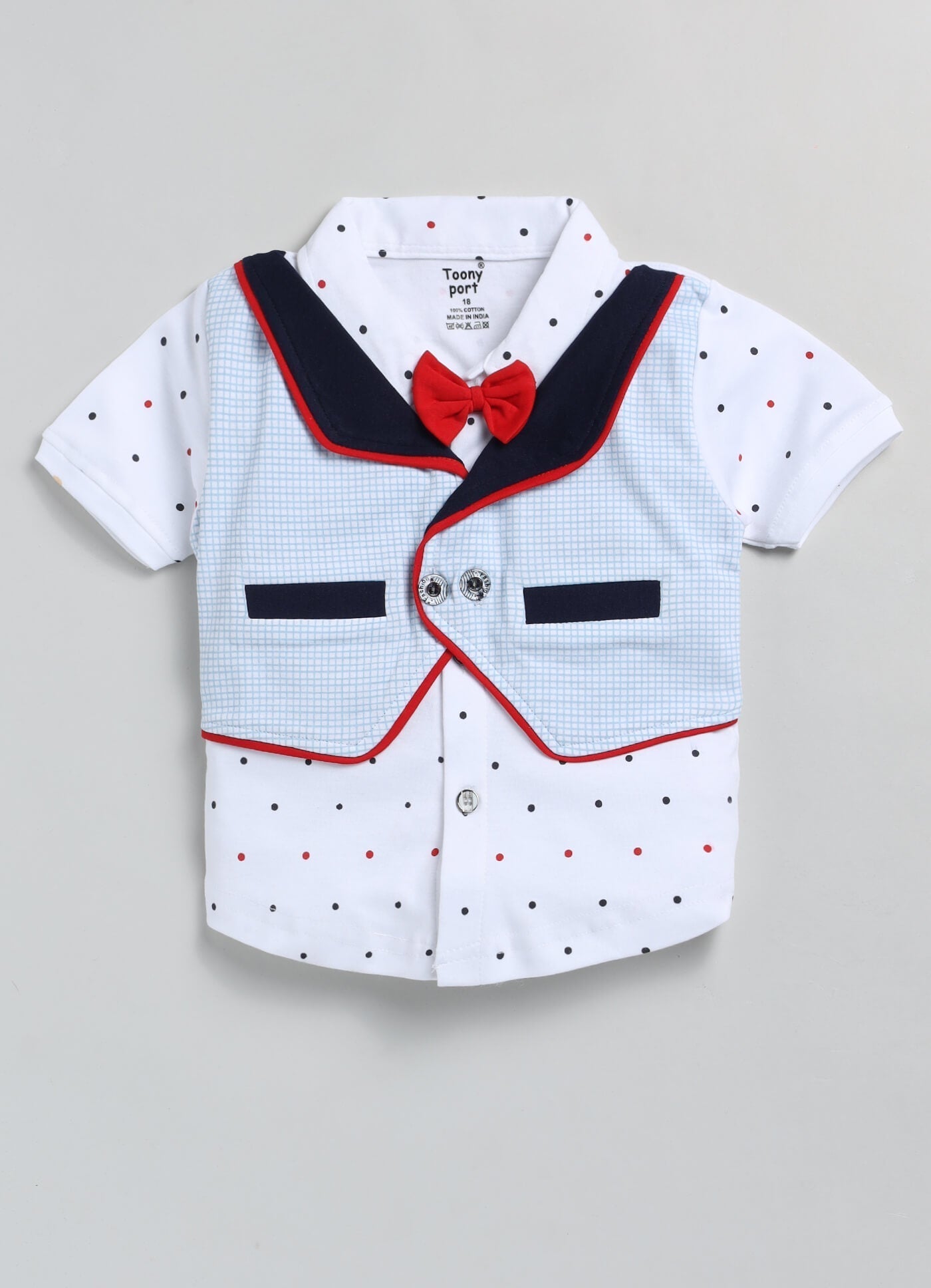 100% Cotton Shirt & Short Sets For Infants