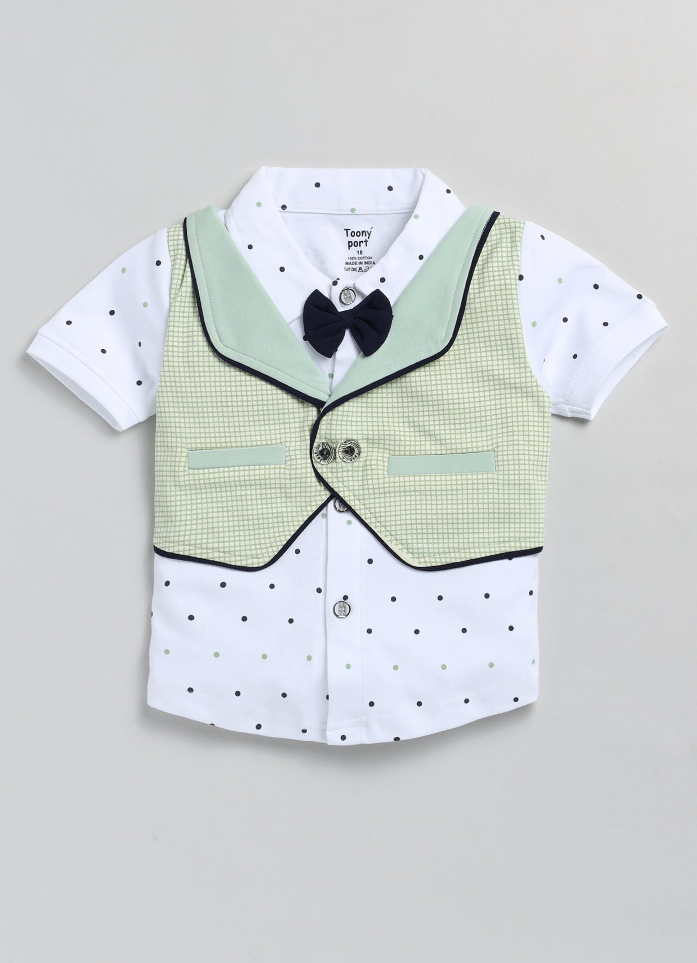 100% Cotton Shirt & Short Sets For Infants