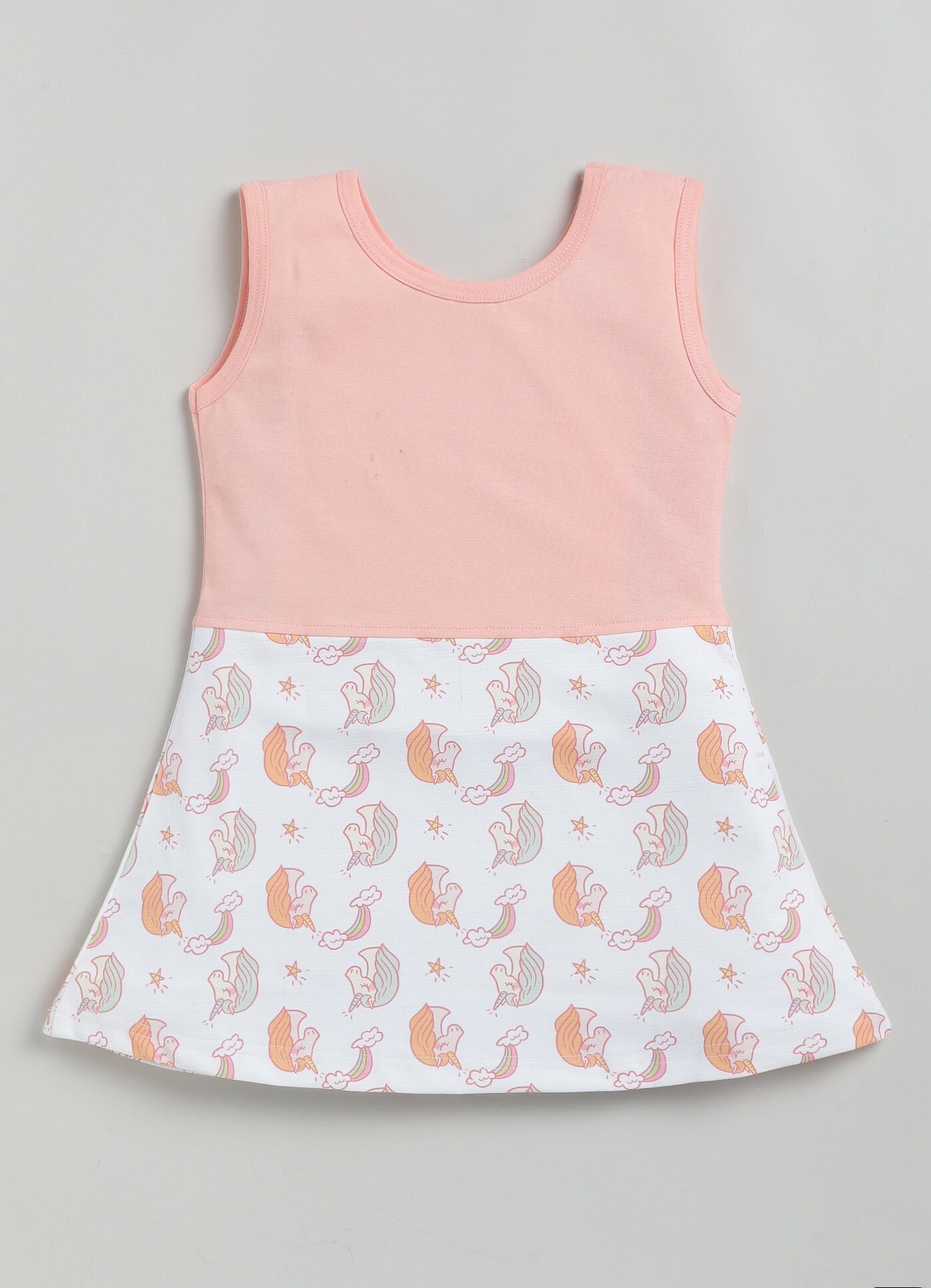 Toonyport Unicorn Print Cotton Summer Frock For Girls