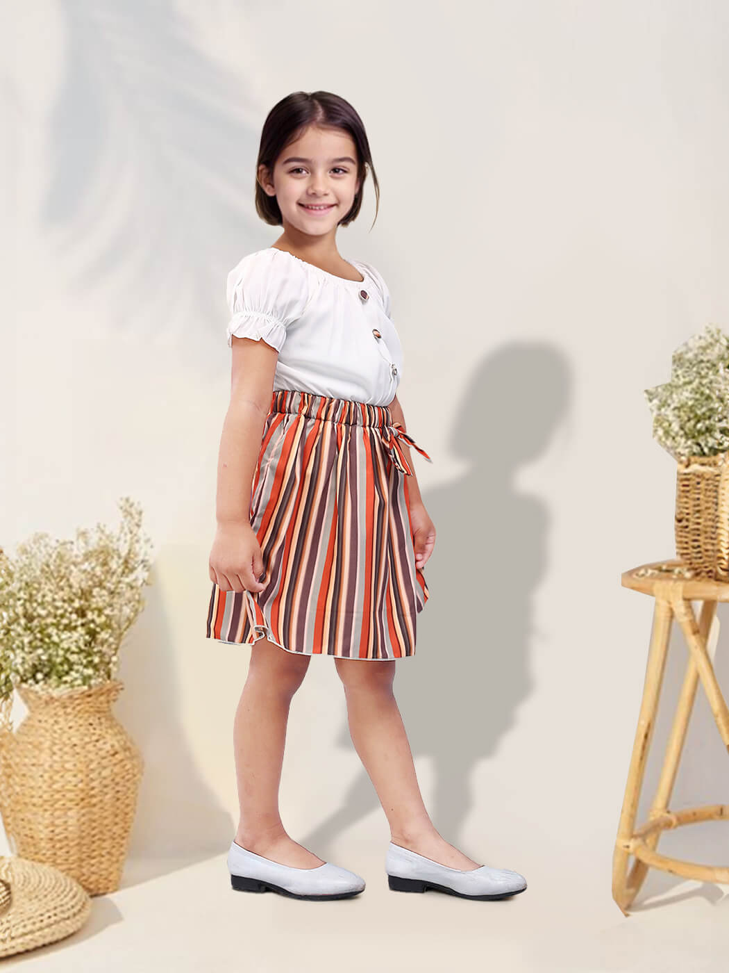 Toonyport Girls Cotton Printed Fit & Flare Dress