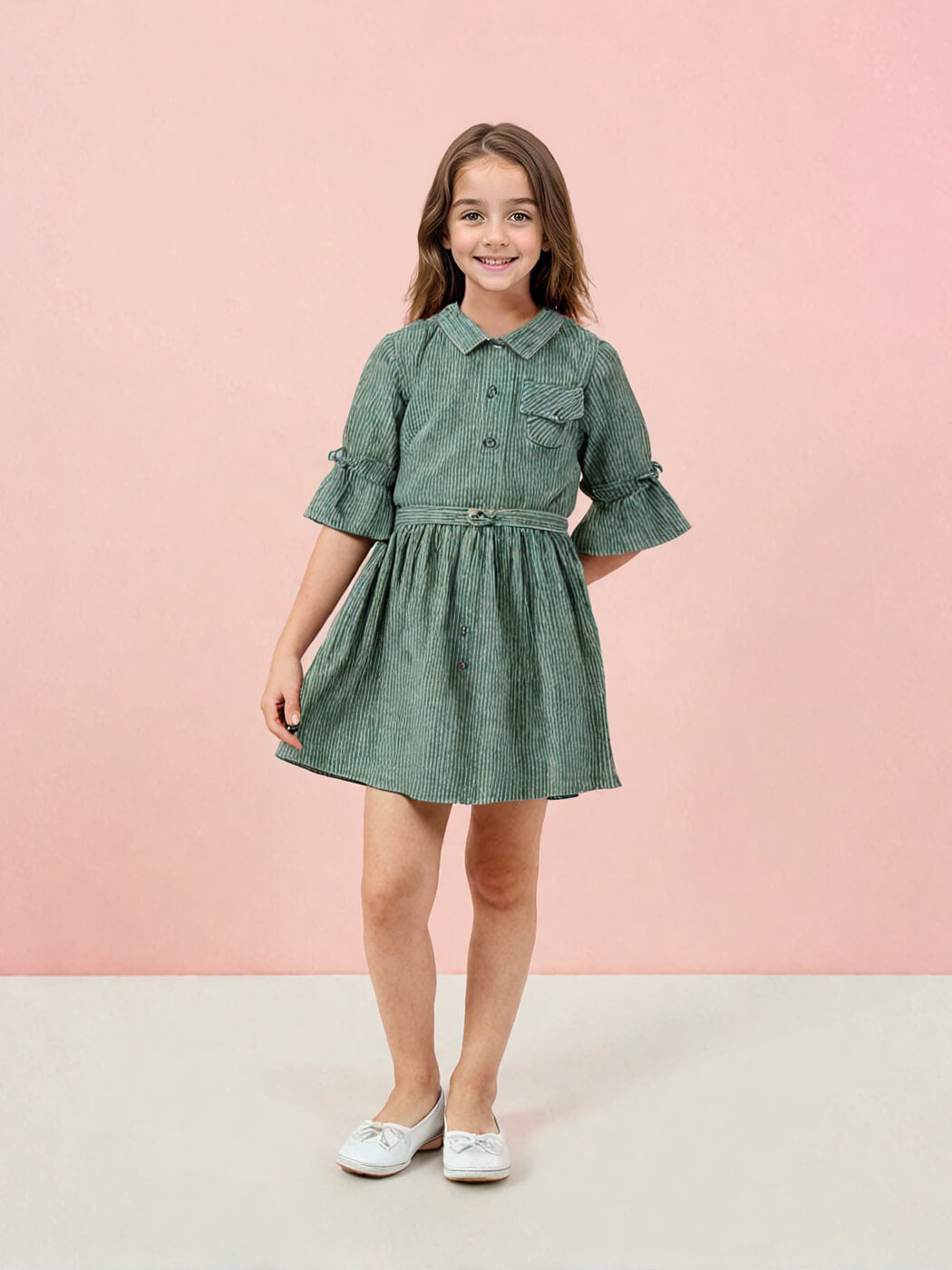 Toonyport Girls Printed Fit & Flare Dress