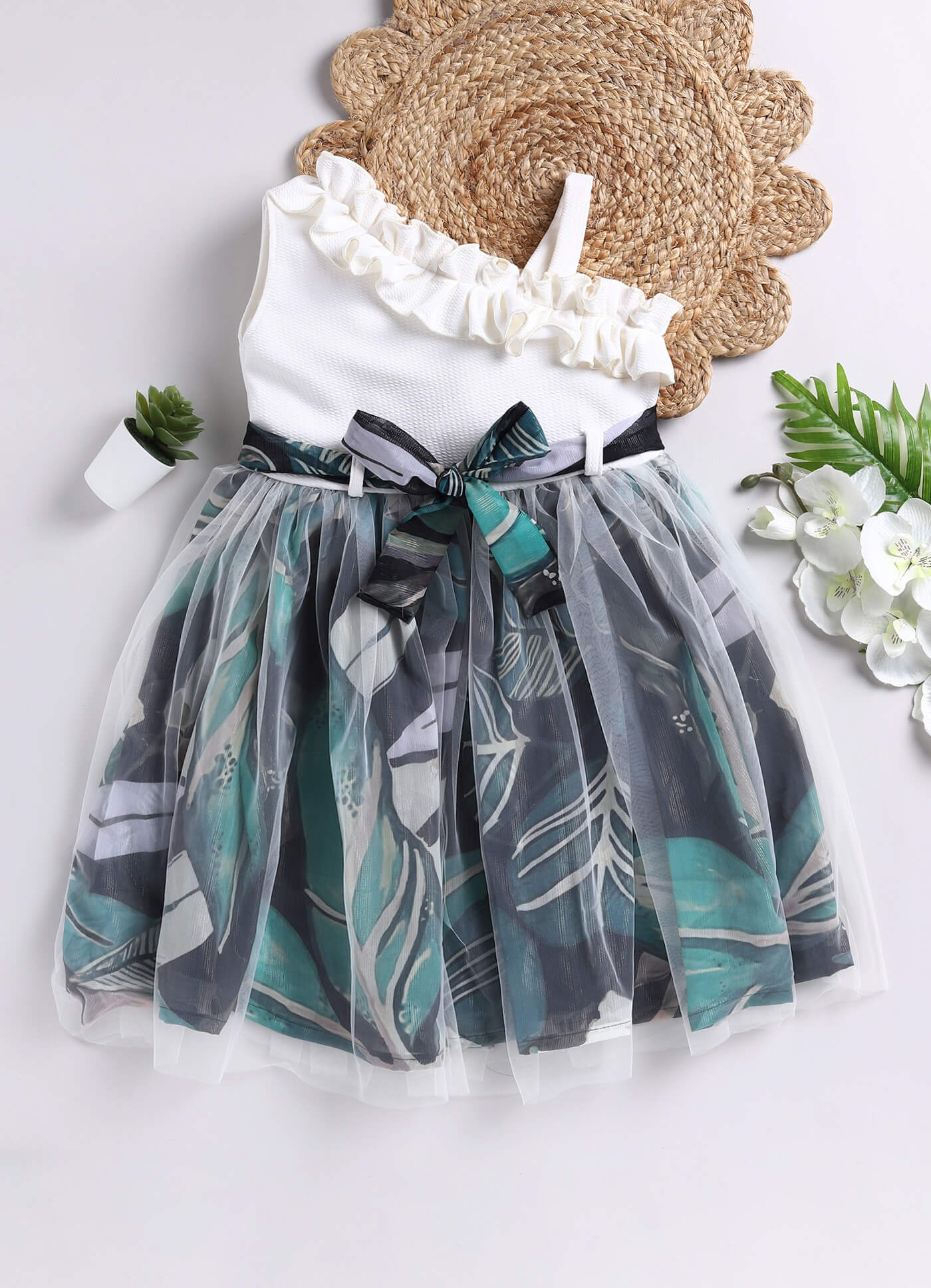 Toonyport Girls Embellished Fit & Flare Dress