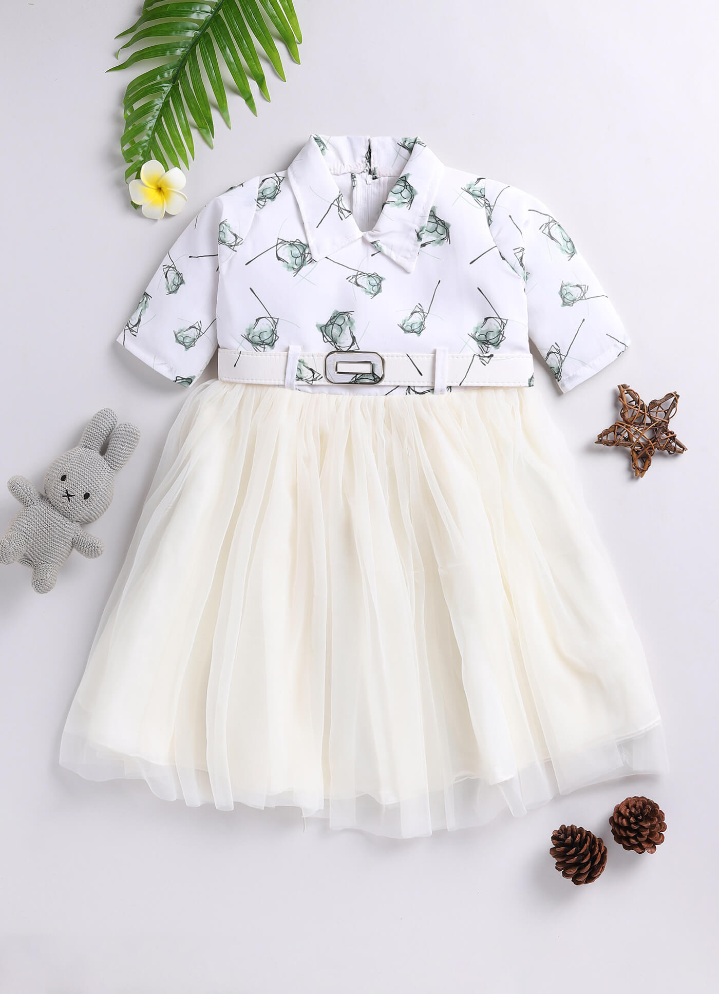 Toonyport Girls Embellished Fit & Flare Dress