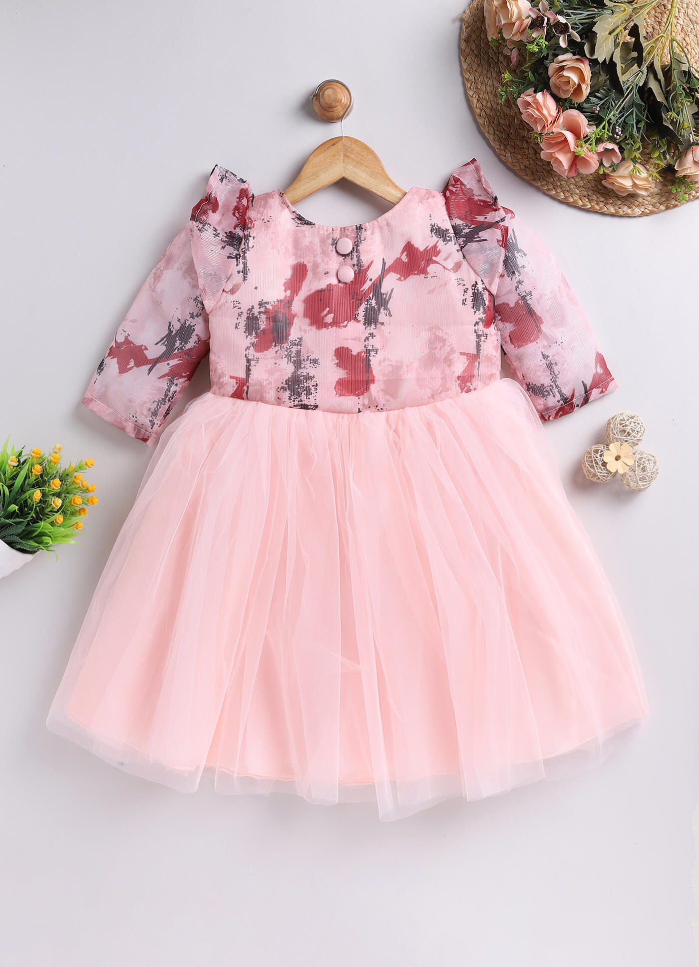 Toonyport Girls Printed Fit & Flare Dress