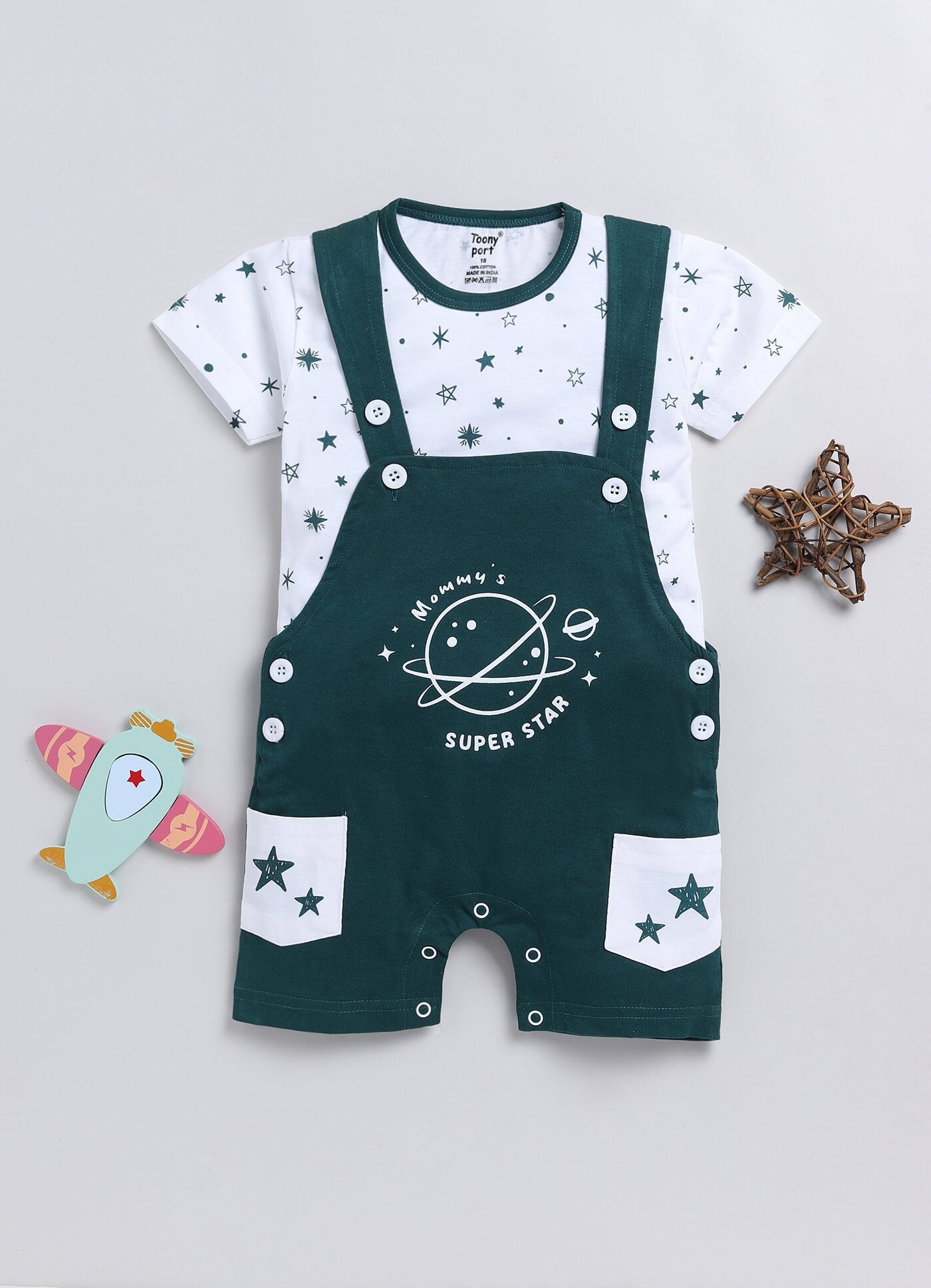 100% Cotton Shirt & Short Sets For Infants