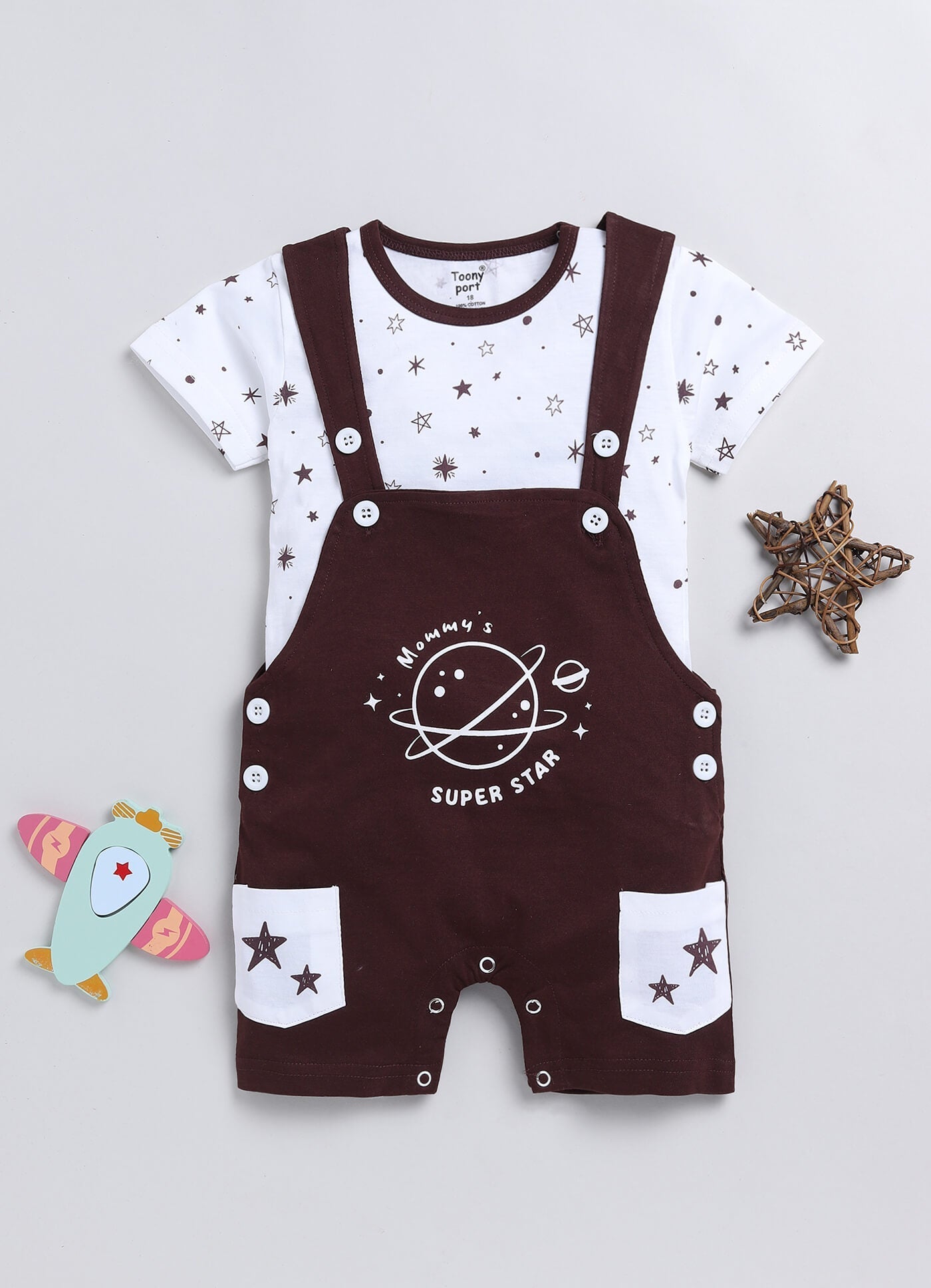 100% Cotton Shirt & Short Sets For Infants