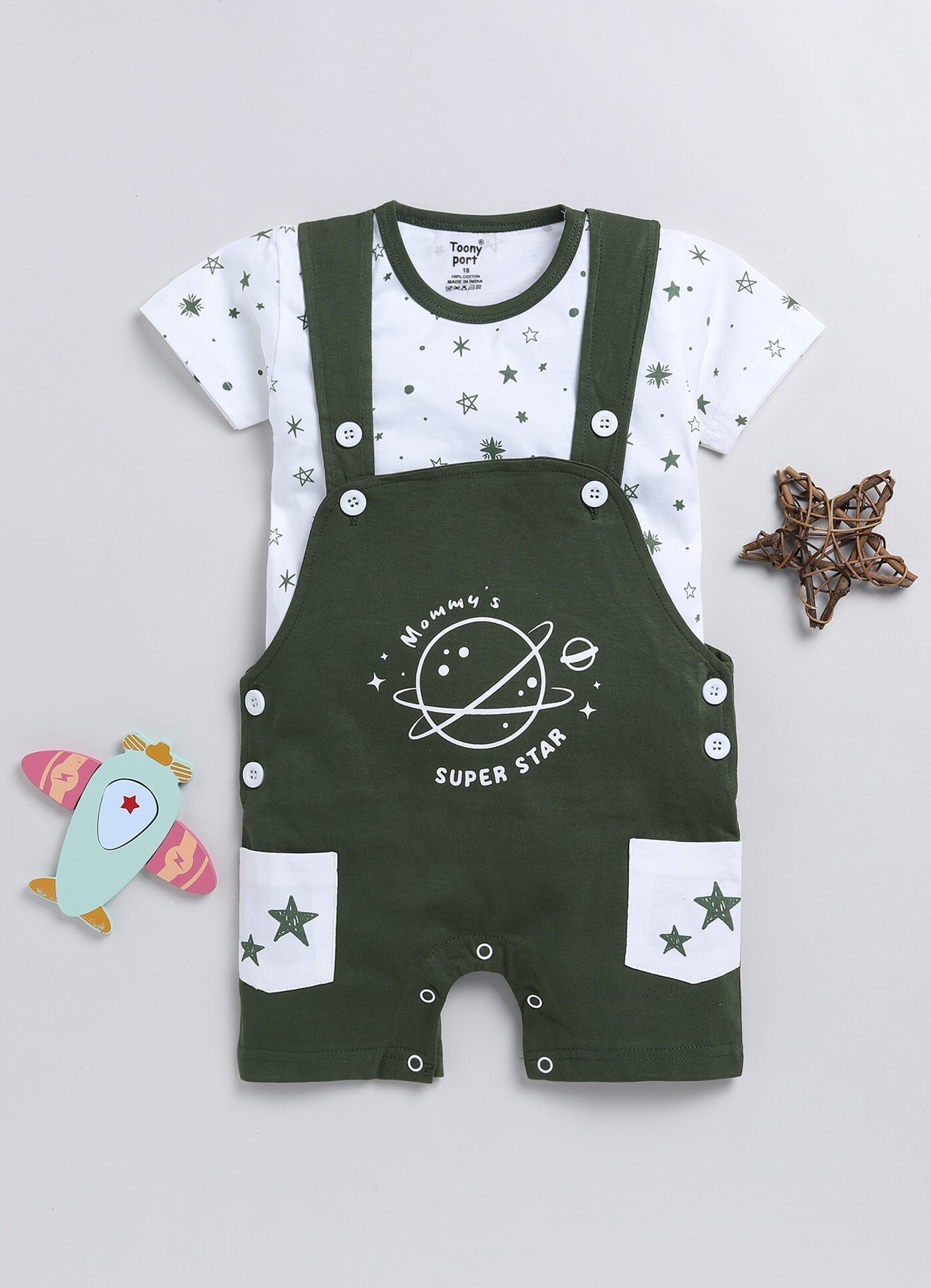100% Cotton Shirt & Short Sets For Infants