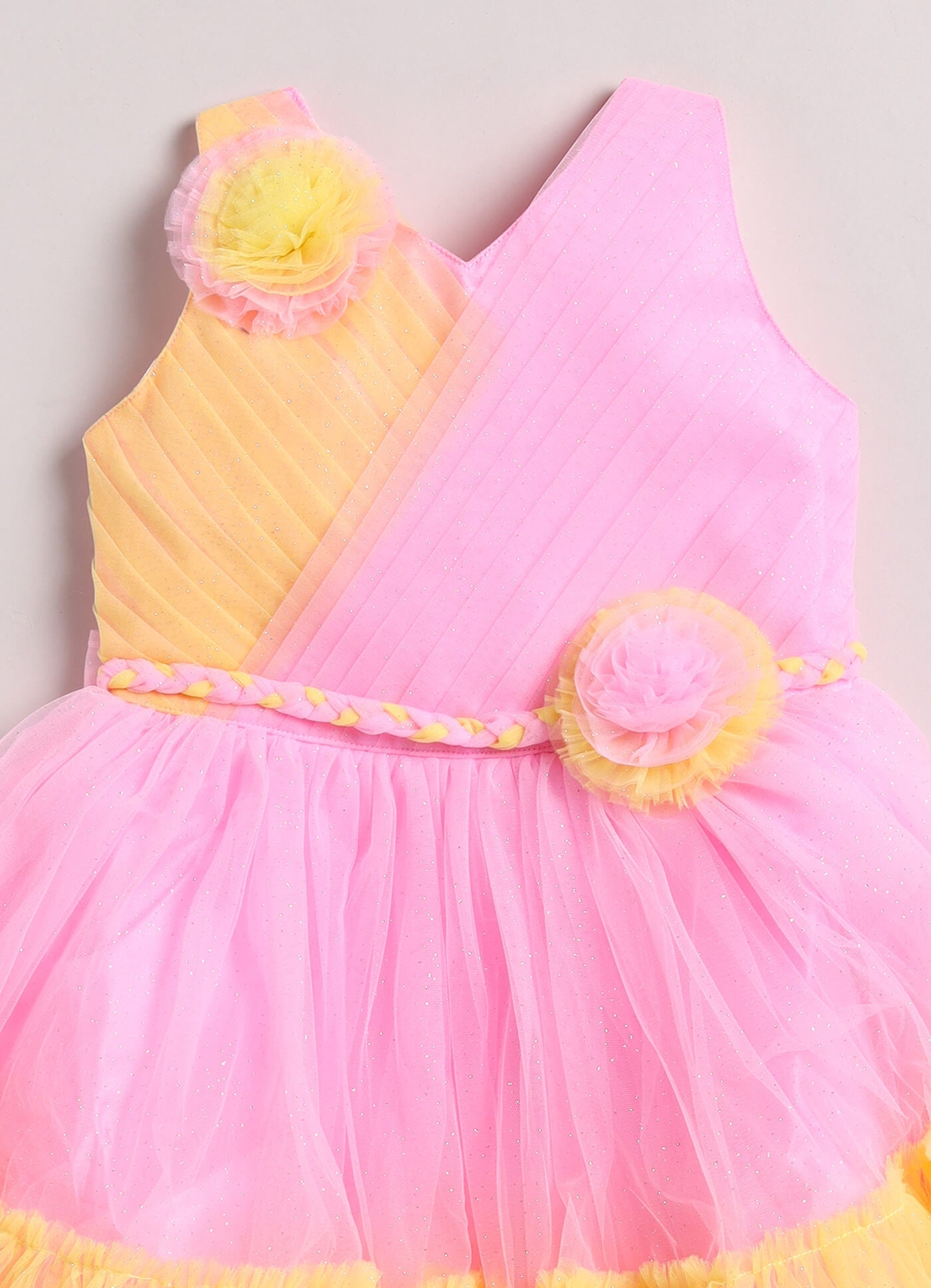 Toonyport Girls Layered Fit & Flare Dress