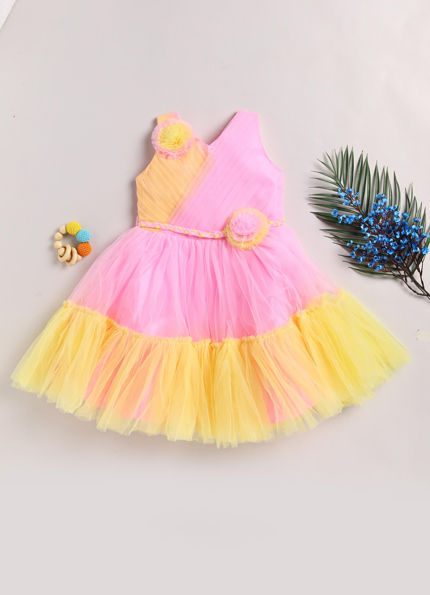 Toonyport Girls Layered Fit & Flare Dress