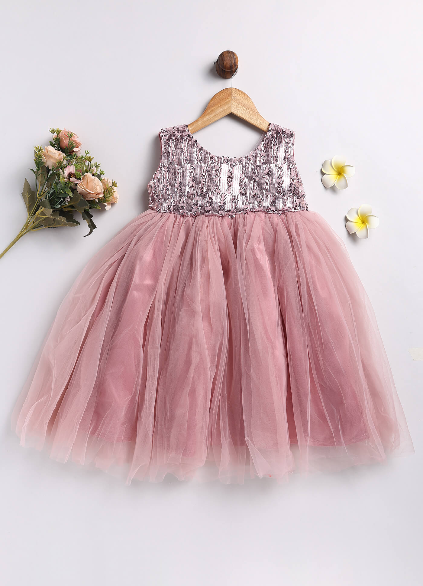 Toonyport Girls Embellished Fit & Flare Dress