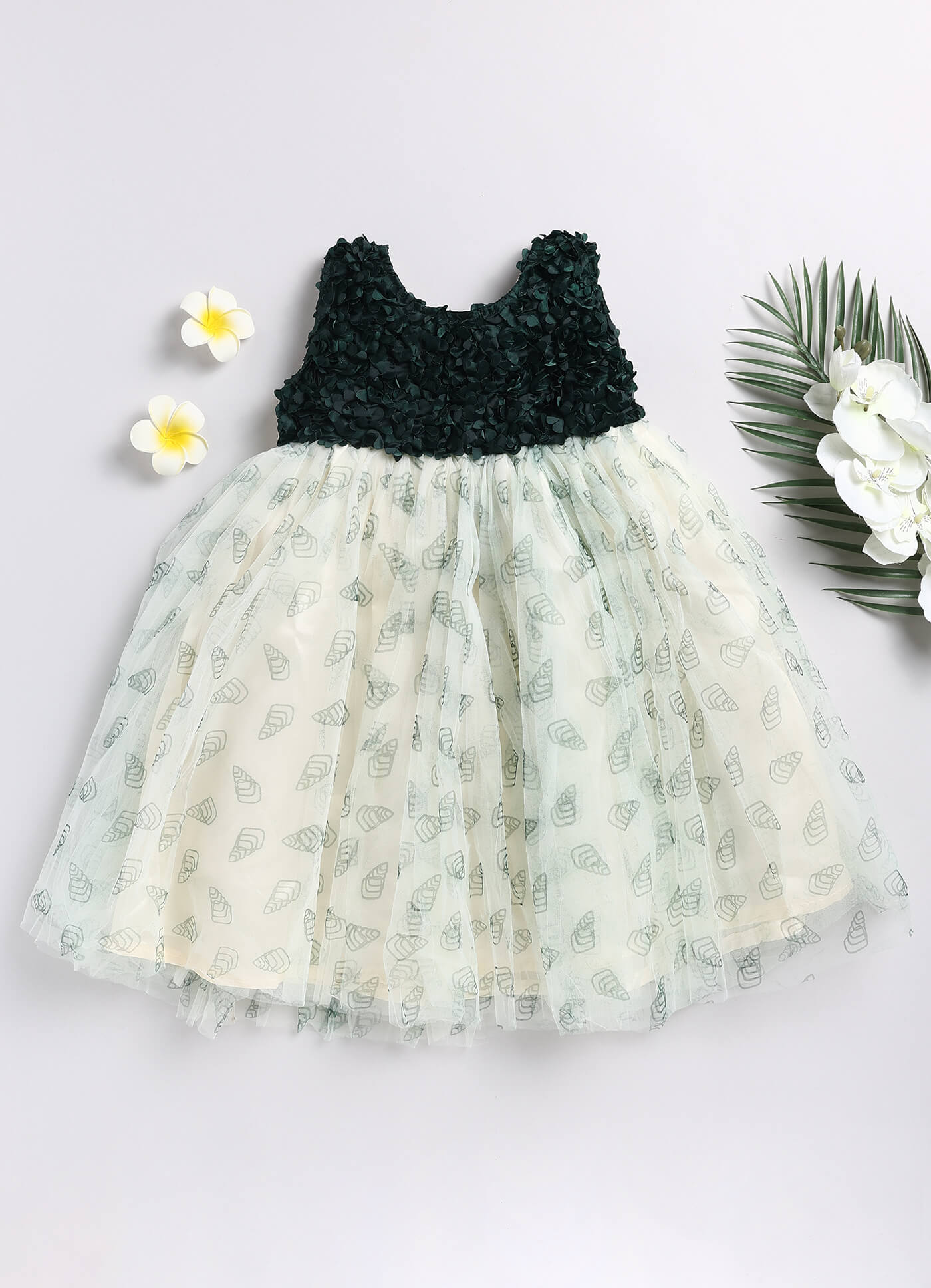 Toonyport Girls Embellished Fit & Flare Dress