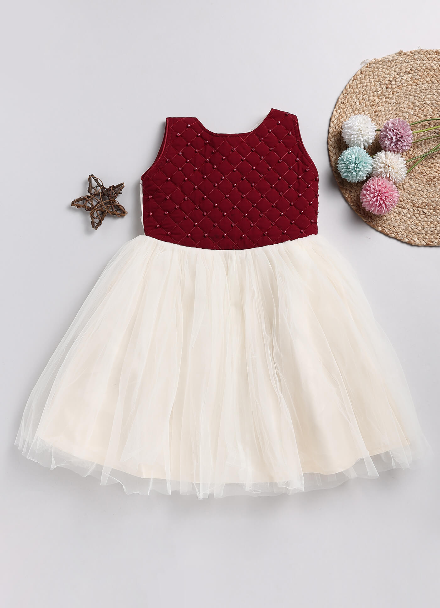 Toonyport Girls Embellished Fit & Flare Dress