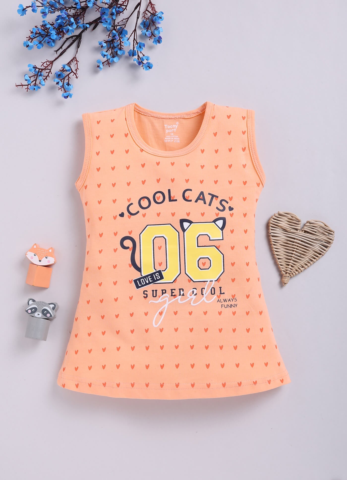 Toonyport Cotton Printed A-line Frocks For Girs