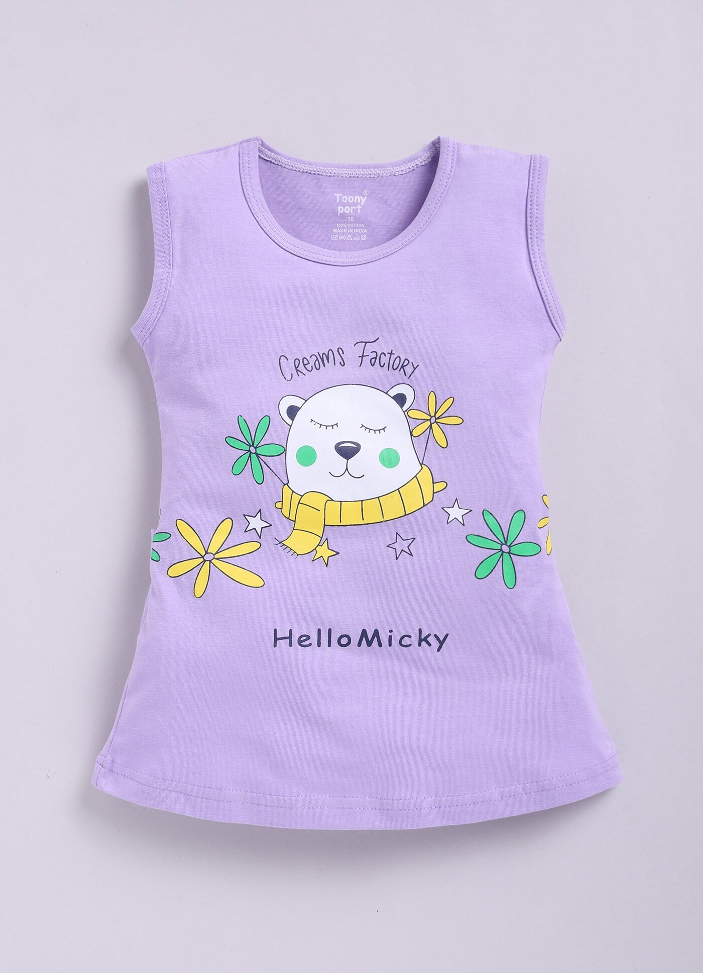 Toonyport Cotton Printed A-line Frocks For Girs